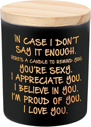 Candles Gifts for Him Romantic Unique Husband Gifts for Fathers Day Christmas Valentines Day Anniversary Birthday Novelty Lavender Scented Soy Candle