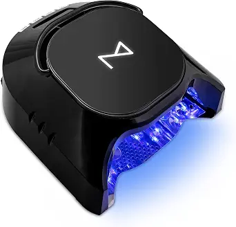 M Professional Hybrid 86W Wireless Rechargeable UV LED Nail Curing Lamp Cordless Nail Dryer for Gel Nails, Manicure, Pedicure (Black)